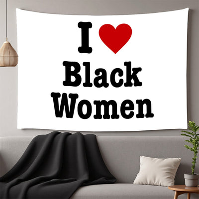 I Heart Black Women Tapestry