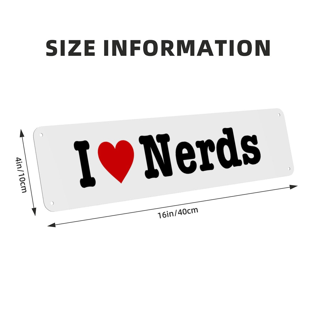 I Heart Nerds Metal Plate