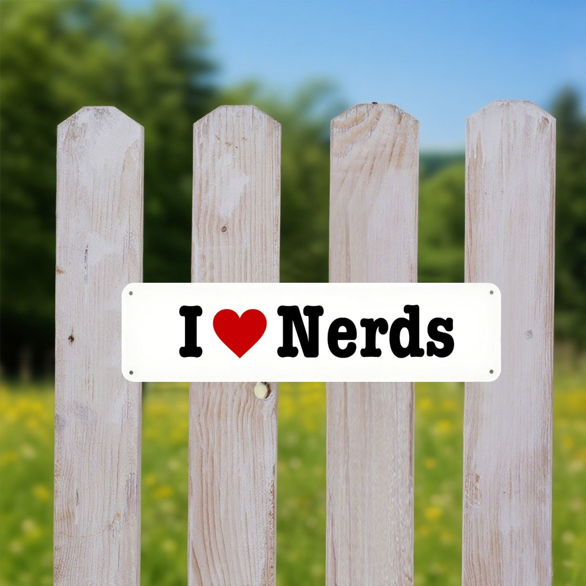 I Heart Nerds Metal Plate