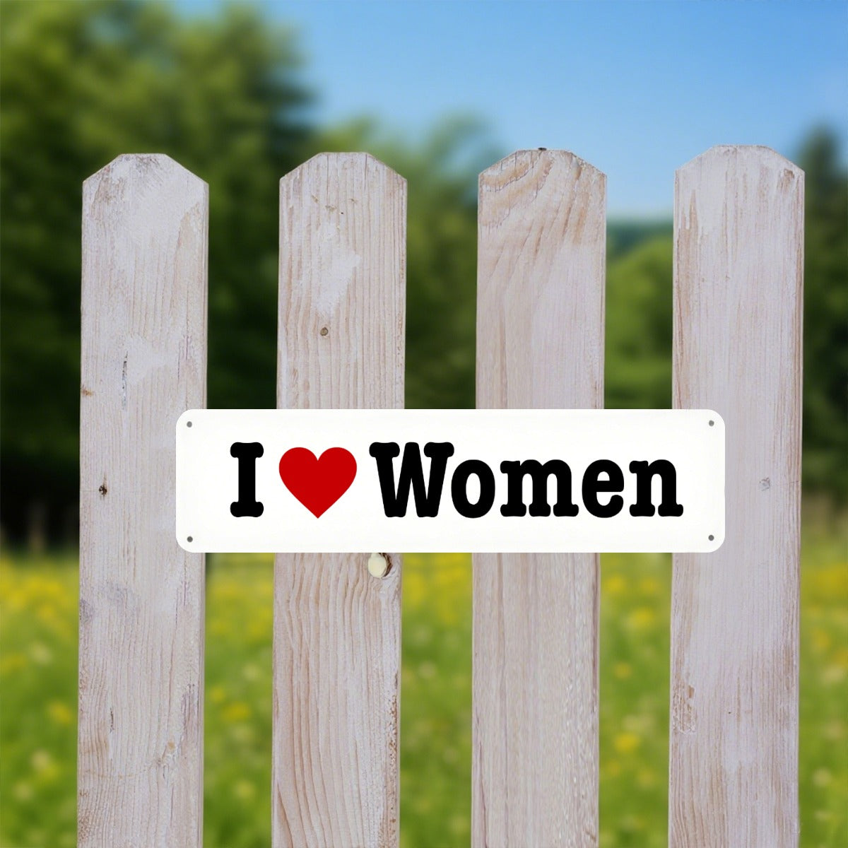 I Heart Women Metal Plate