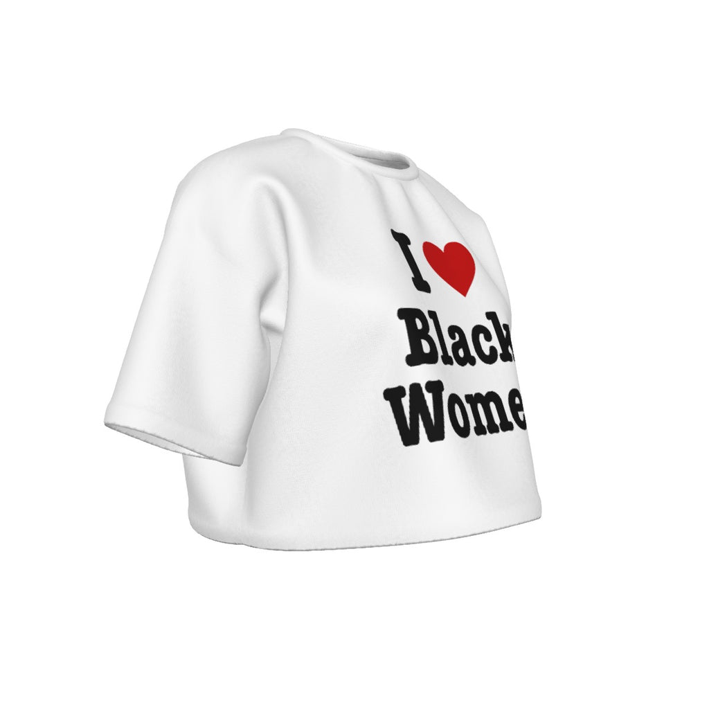 I Heart Black Women Cropped T-Shirt