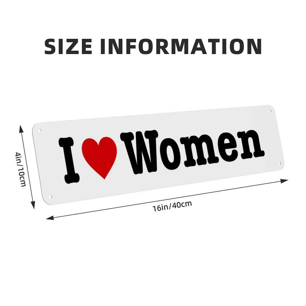 I Heart Women Metal Plate