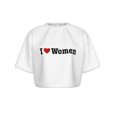 I Heart Women Cropped Shirt