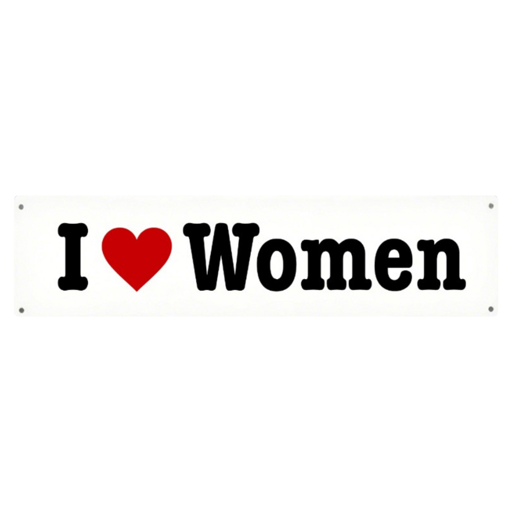 I Heart Women Metal Plate